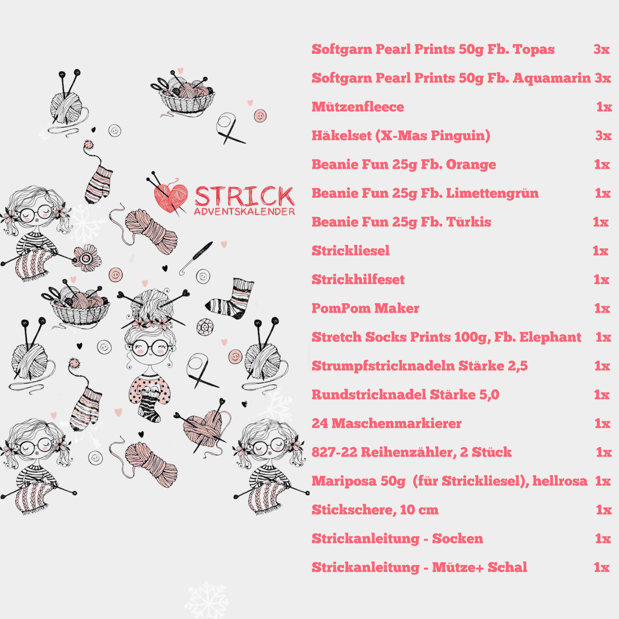 Adventskalender Strick (2) Strick Adventskalender 2026 Inhalt