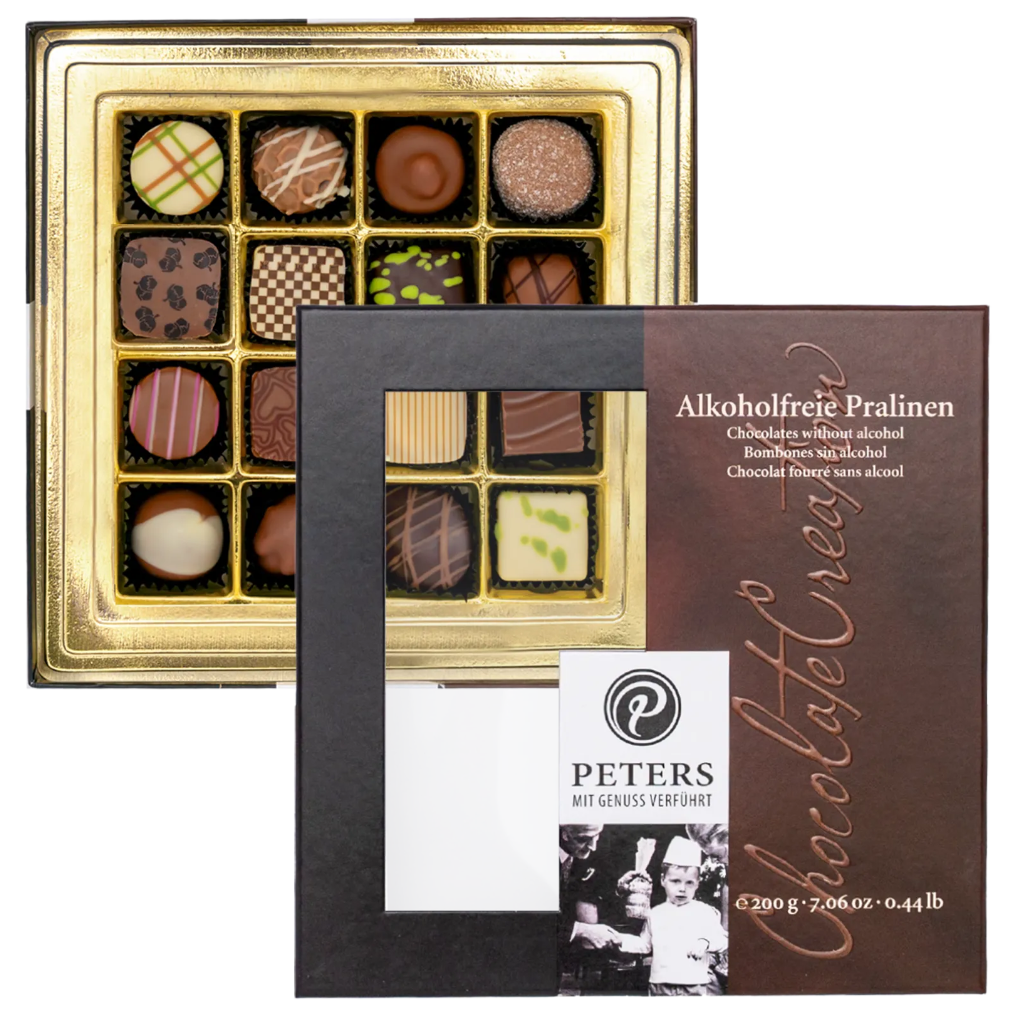 Alkoholfreie Pralinen 200g (2) PETERS alkoholfreie Pralinenmischung 200 g