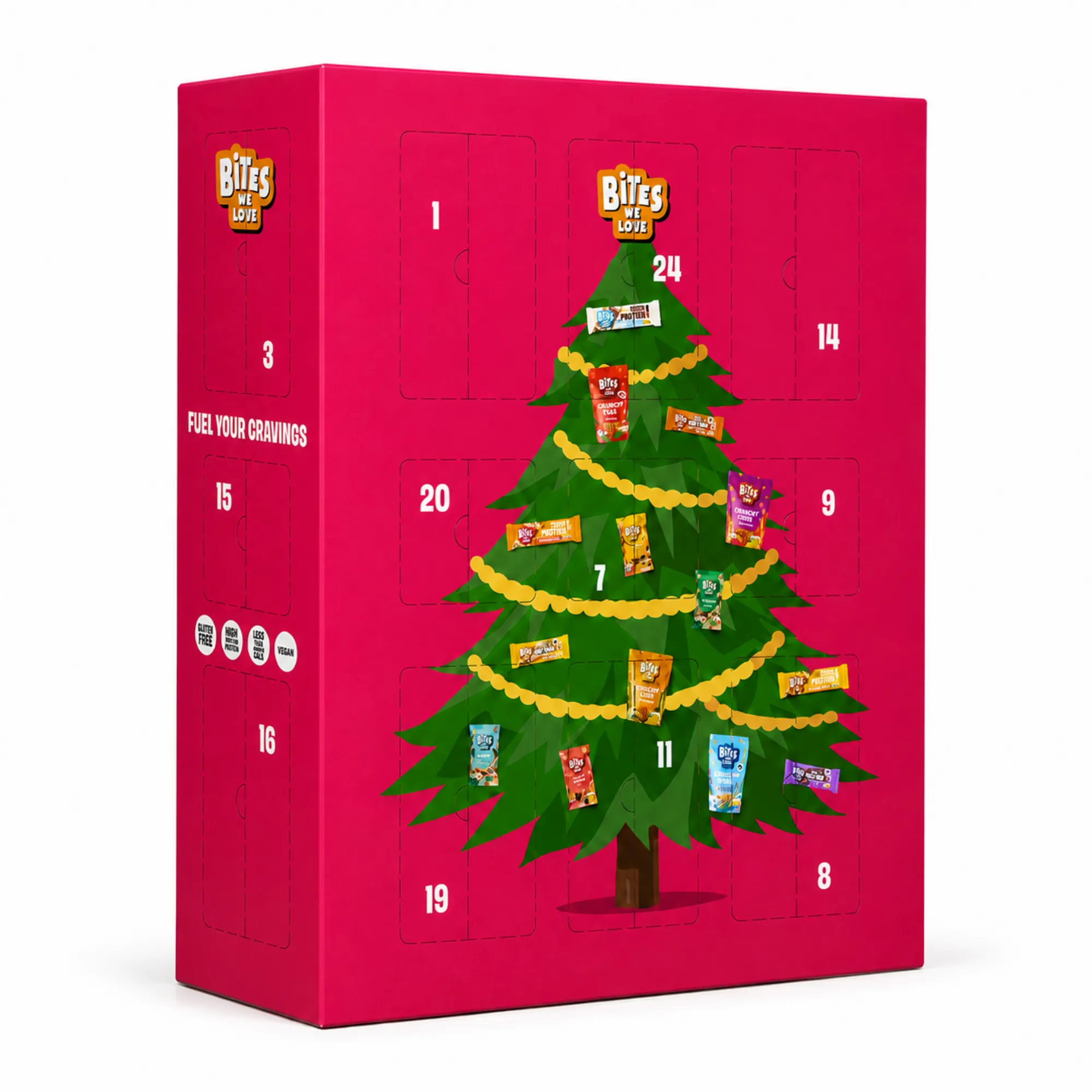 BitesWeLove_Webshop BitesWeLove Adventskalender Fuel your cravings mit 24 Snackmomenten
