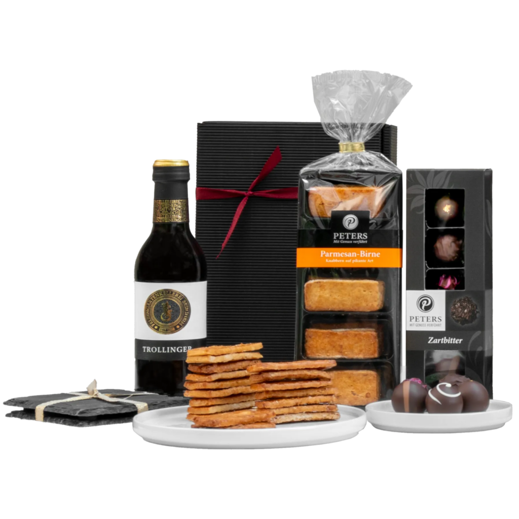 Wine, Cheese & Chocolate Geschenkset von PETERS
